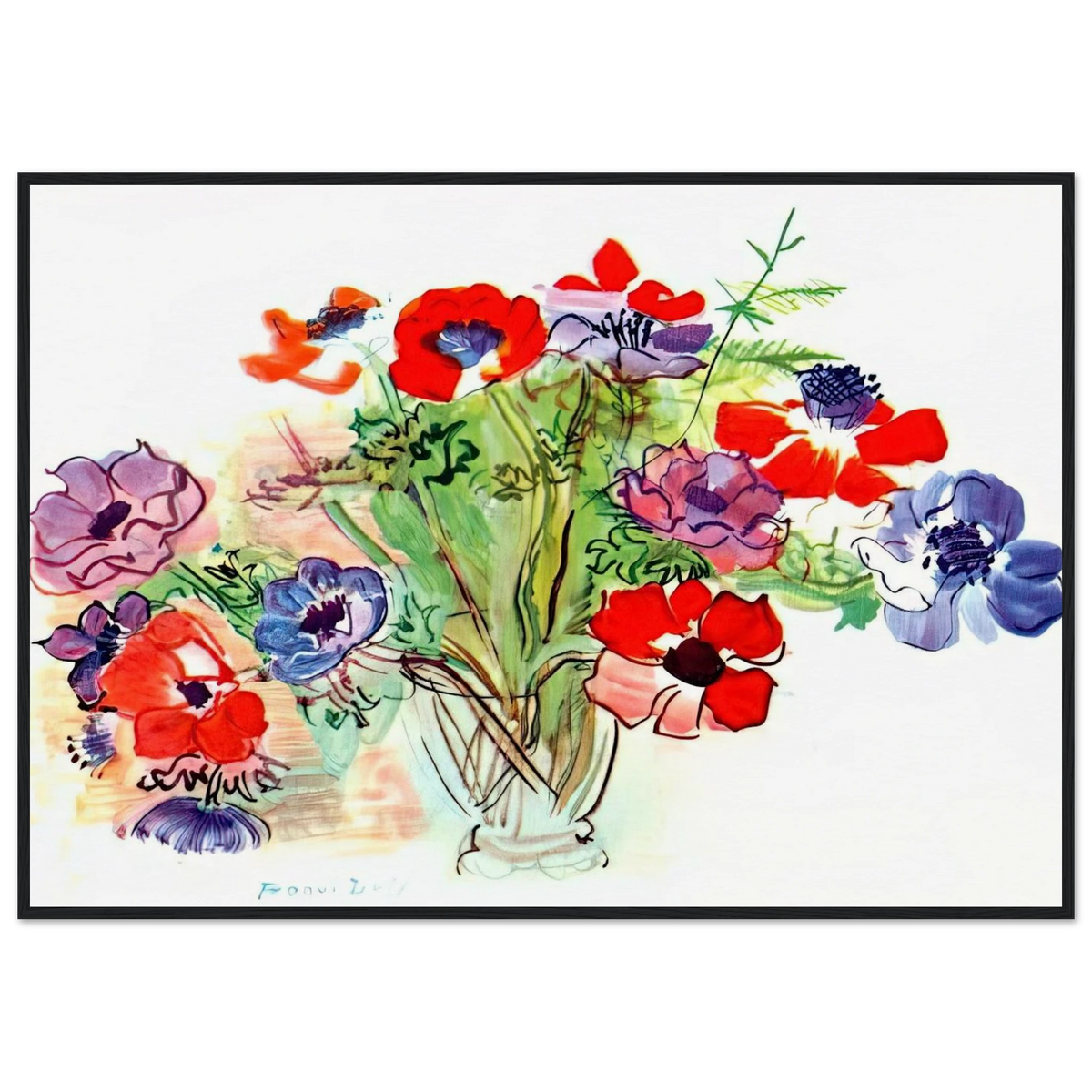 BOUQUET OF FLOWERS 1937 Framed Poster | Raoul Dufy Framed Prints Wall Art | Raoul Dufy Shop