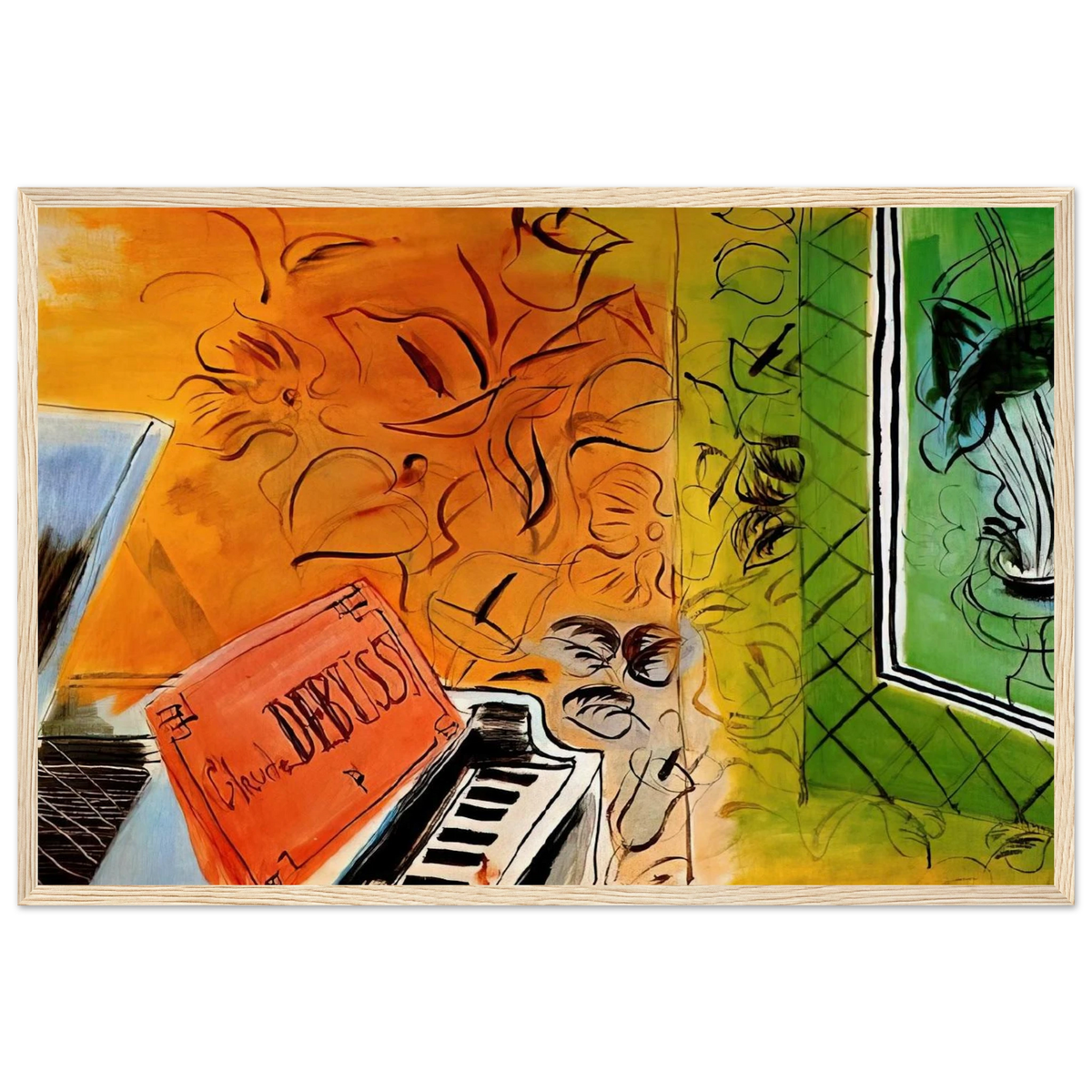 HOMAGE TO CLAUDE DEBUSSY 1952 Framed Poster | Raoul Dufy Framed Prints Wall Art | Raoul Dufy Shop