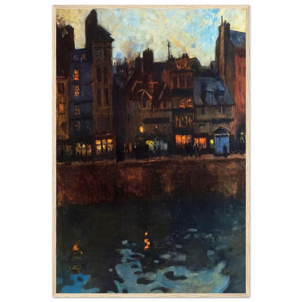 PIER OF LE HAVRE IN THE EVENING 1901 Framed Poster | Raoul Dufy Framed Prints Wall Art | Raoul Dufy Shop