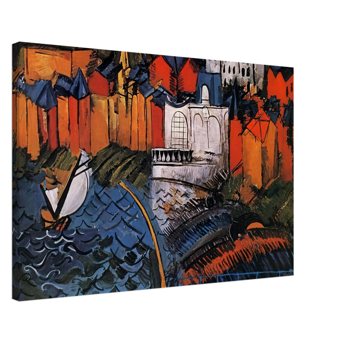 SAILBOAT AT SAINTE ADRESSE 1912 Canvas | Raoul Dufy Canvas | Raoul Dufy Shop