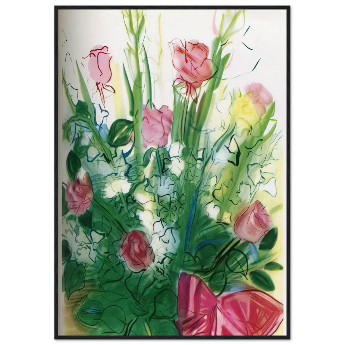 BOUQUET OF ROSES Framed Poster | Raoul Dufy Framed Prints Wall Art | Raoul Dufy Shop