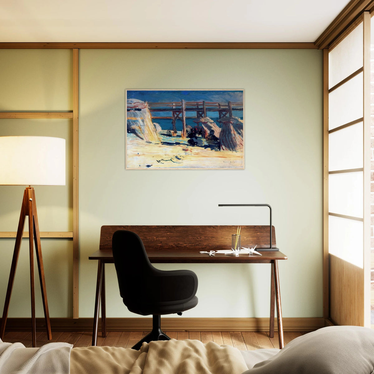 SANDY BEACH OF SAINTE ADRESSE Framed Poster | Raoul Dufy Framed Prints Wall Art | Raoul Dufy Shop