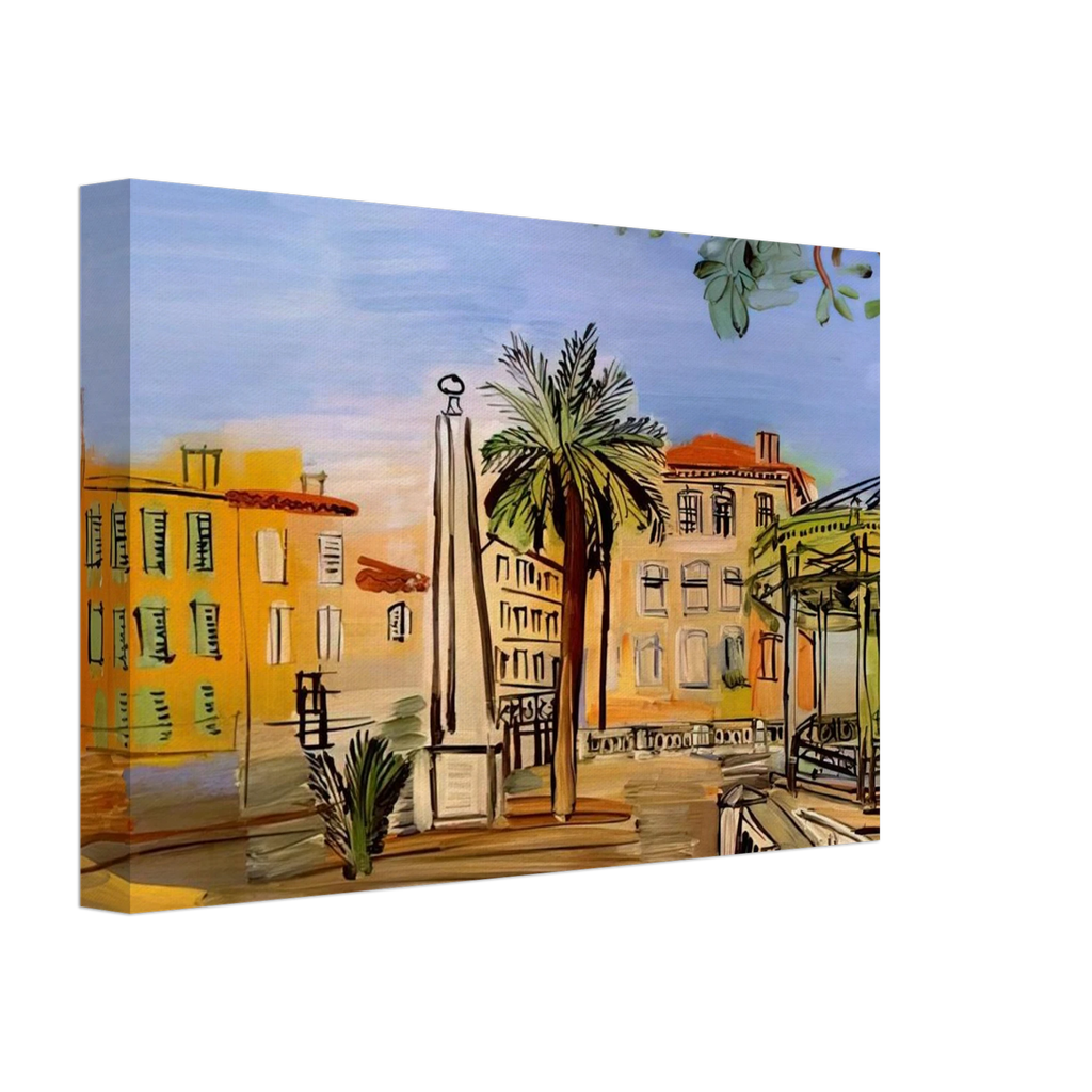 THE SQUARE IN HYERES Canvas | Raoul Dufy Canvas | Raoul Dufy Shop