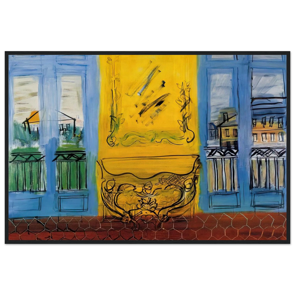 CONSOLE WITH TWO WINDOWS 1948 Framed Poster | Raoul Dufy Framed Prints Wall Art | Raoul Dufy Shop