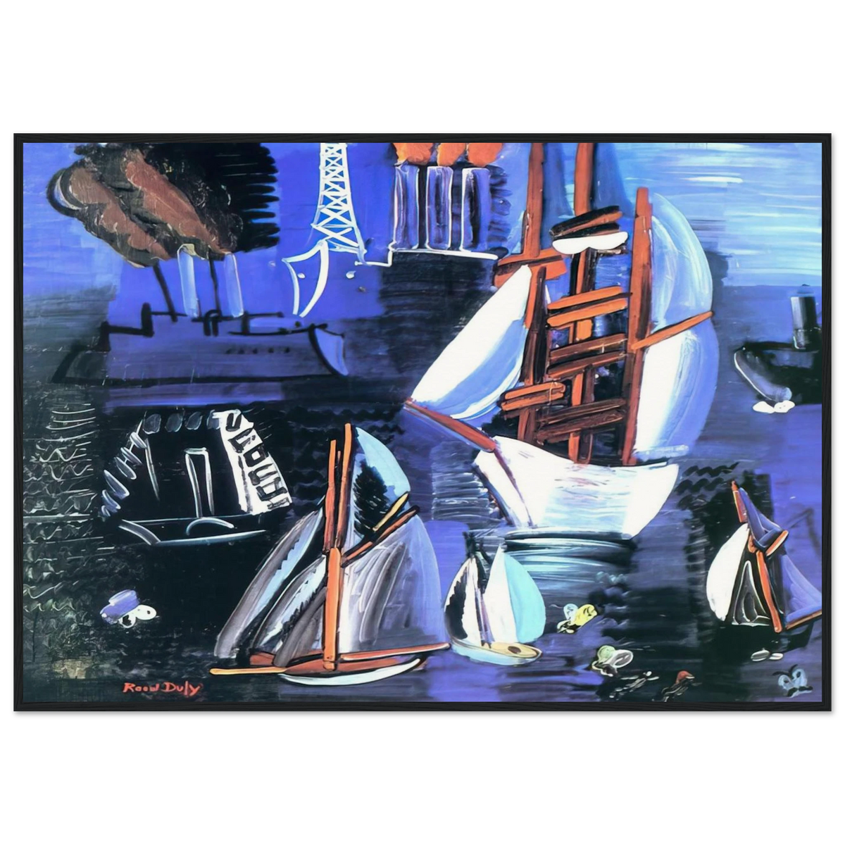 BOATS IN LE HAVRE 1926 Framed Poster | Raoul Dufy Framed Prints Wall Art | Raoul Dufy Shop