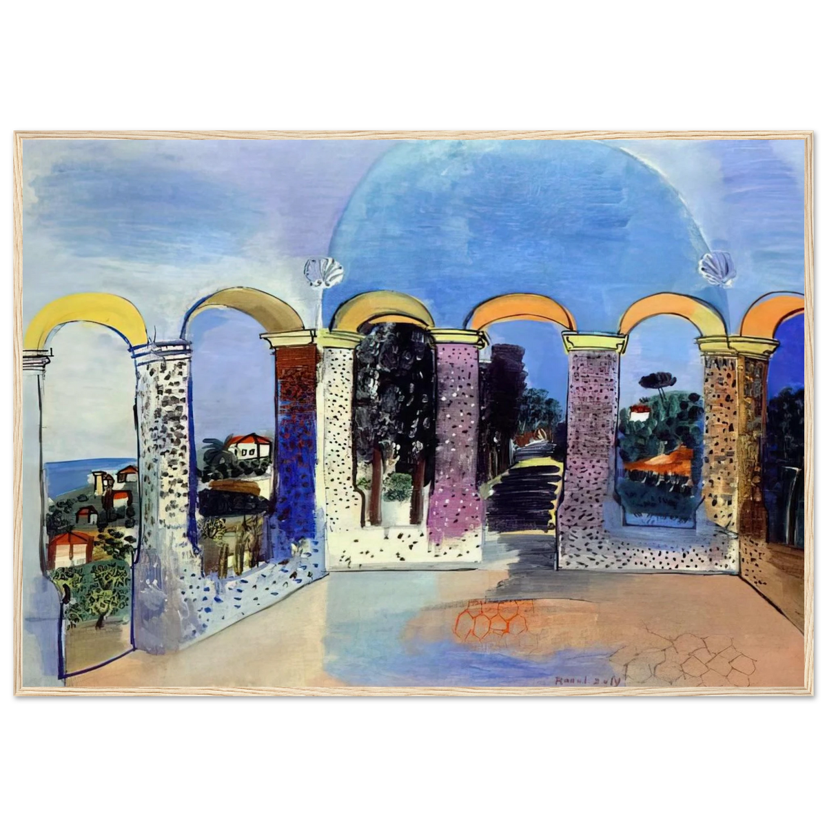 ARCADES AT VALLAURIS 1927 Framed Poster | Raoul Dufy Framed Prints Wall Art | Raoul Dufy Shop