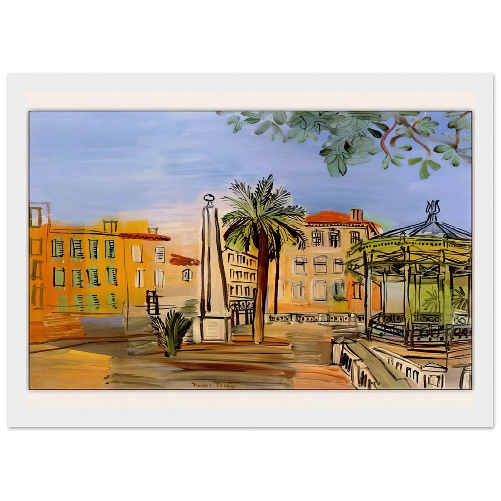 THE SQUARE IN HYERES Framed Poster | Raoul Dufy Framed Prints Wall Art | Raoul Dufy Shop