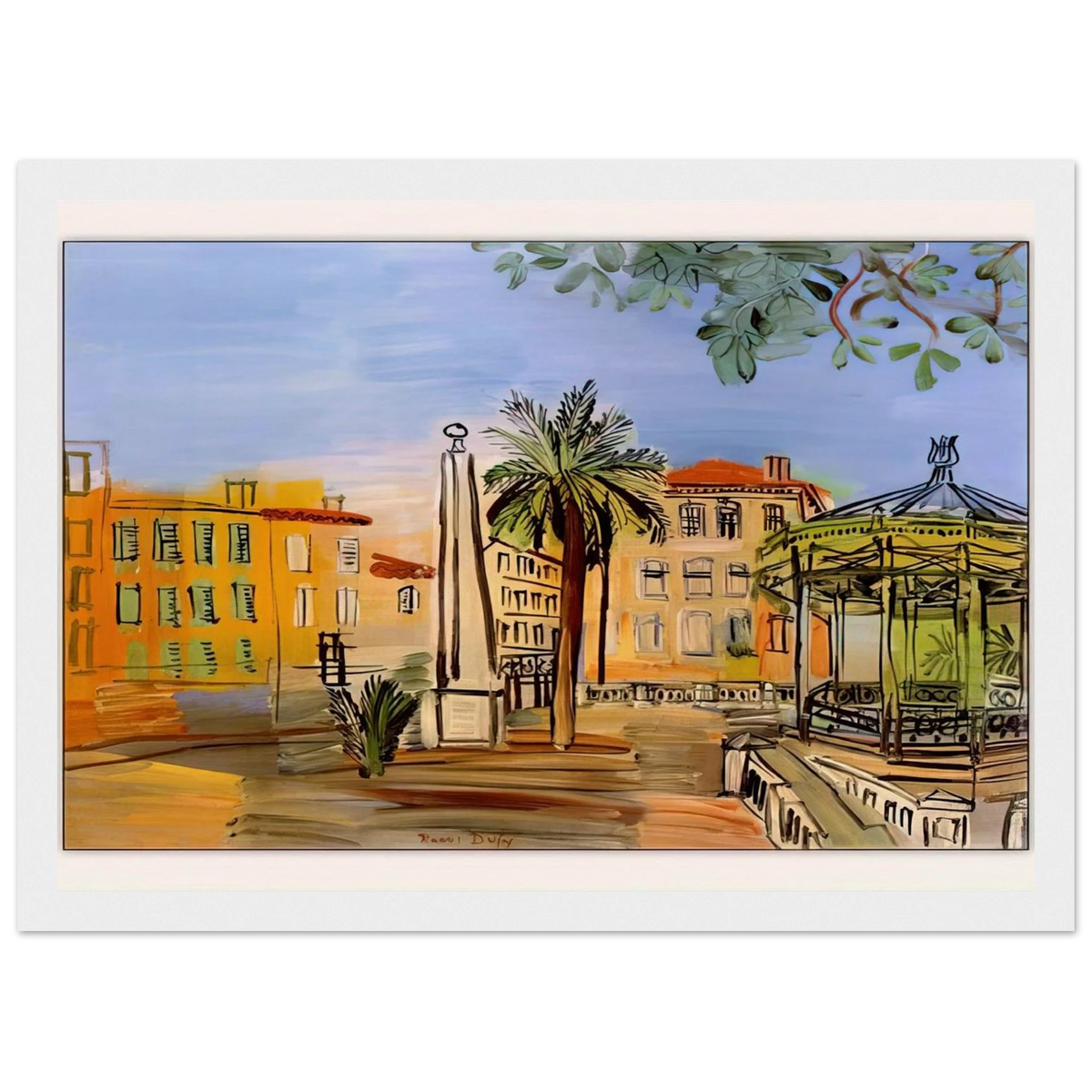 THE SQUARE IN HYERES Framed Poster | Raoul Dufy Framed Prints Wall Art | Raoul Dufy Shop