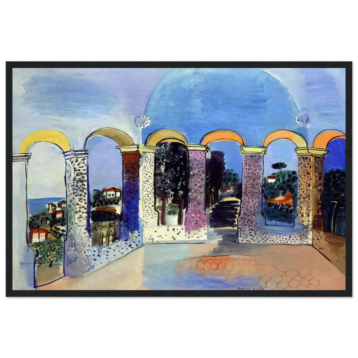 ARCADES AT VALLAURIS 1927 Framed Poster | Raoul Dufy Framed Prints Wall Art | Raoul Dufy Shop
