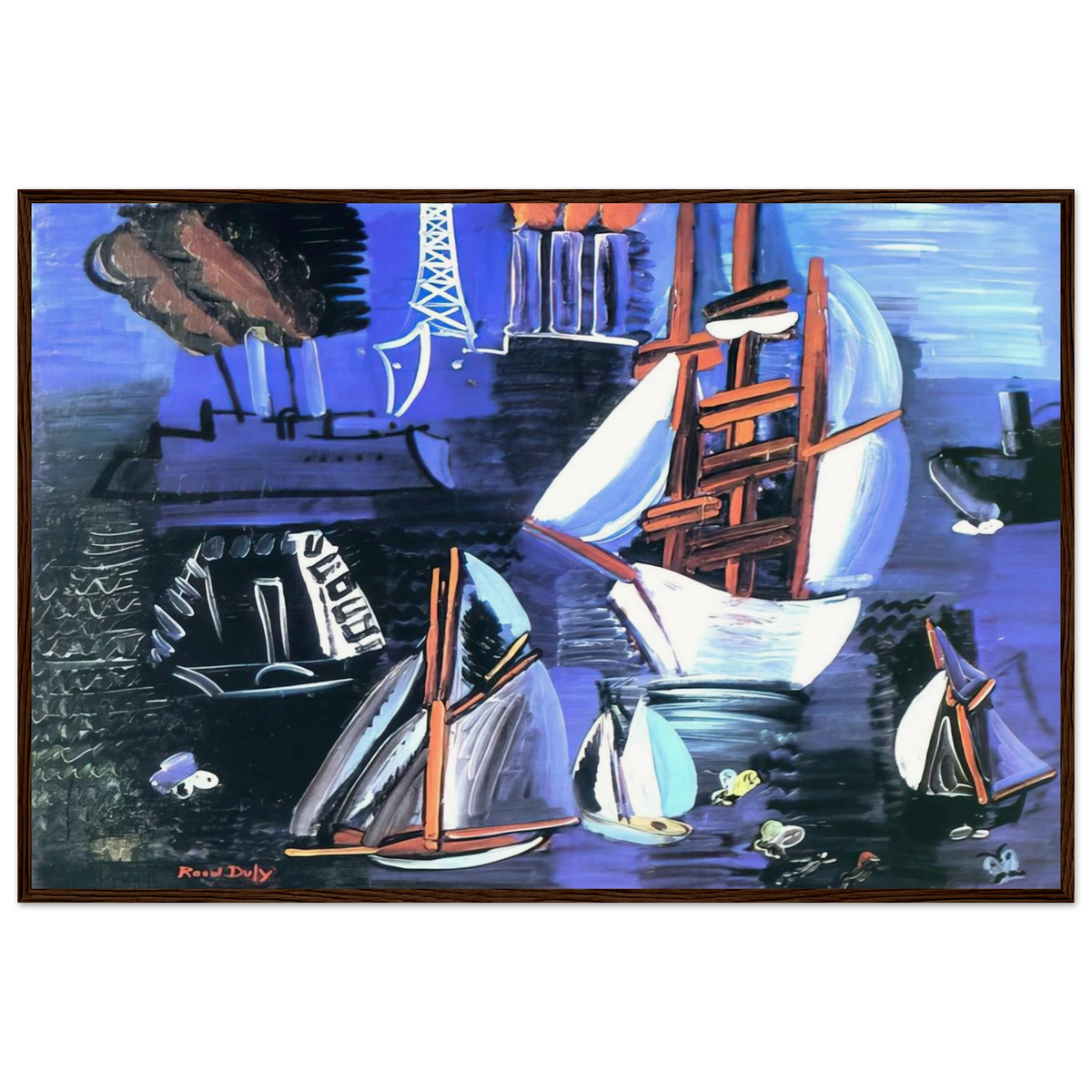 BOATS IN LE HAVRE 1926 Framed Poster | Raoul Dufy Framed Prints Wall Art | Raoul Dufy Shop