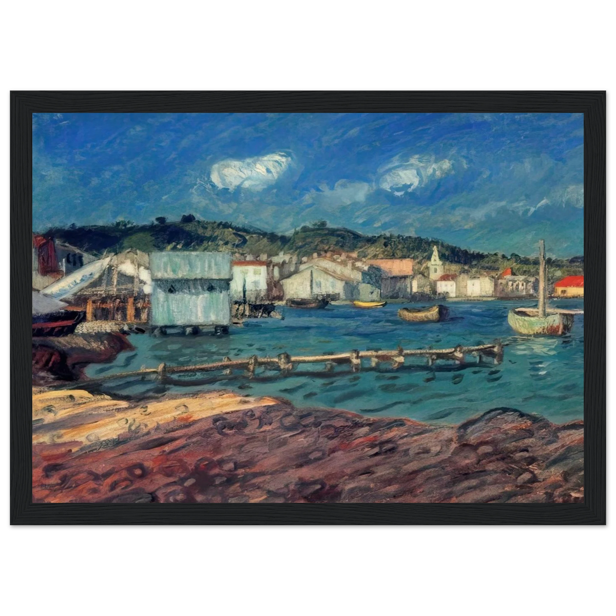 THE PORT OF MARTIGUES Framed Poster | Raoul Dufy Framed Prints Wall Art | Raoul Dufy Shop