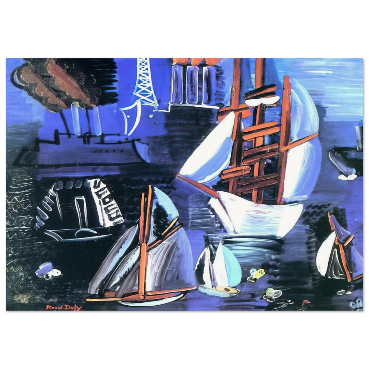 BOATS IN LE HAVRE 1926 Poster | Raoul Dufy Poster | Raoul Dufy Shop