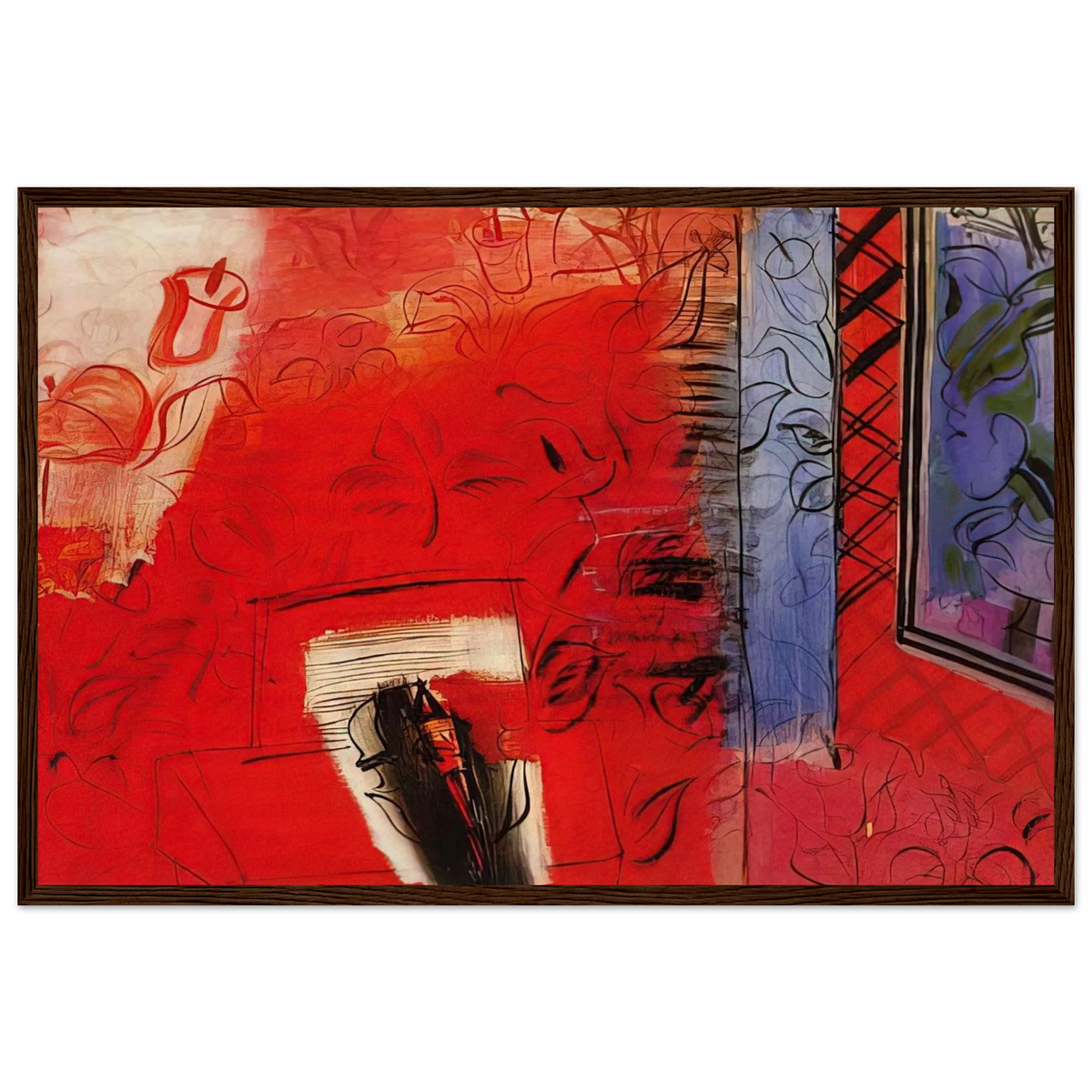 STILL LIFE WITH VIOLIN HOMMAGE TO BACH 1952 Framed Poster | Raoul Dufy Framed Prints Wall Art | Raoul Dufy Shop