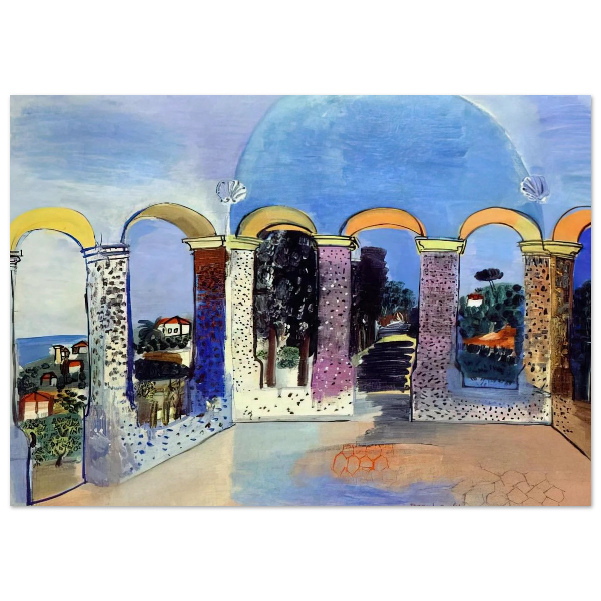 ARCADES AT VALLAURIS 1927 Poster | Raoul Dufy Poster | Raoul Dufy Shop