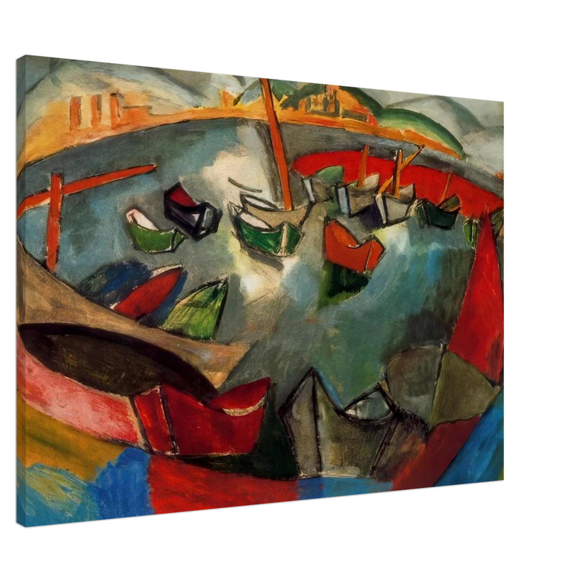 BOATS IN MARSEILLE 1908 Canvas | Raoul Dufy Canvas | Raoul Dufy Shop