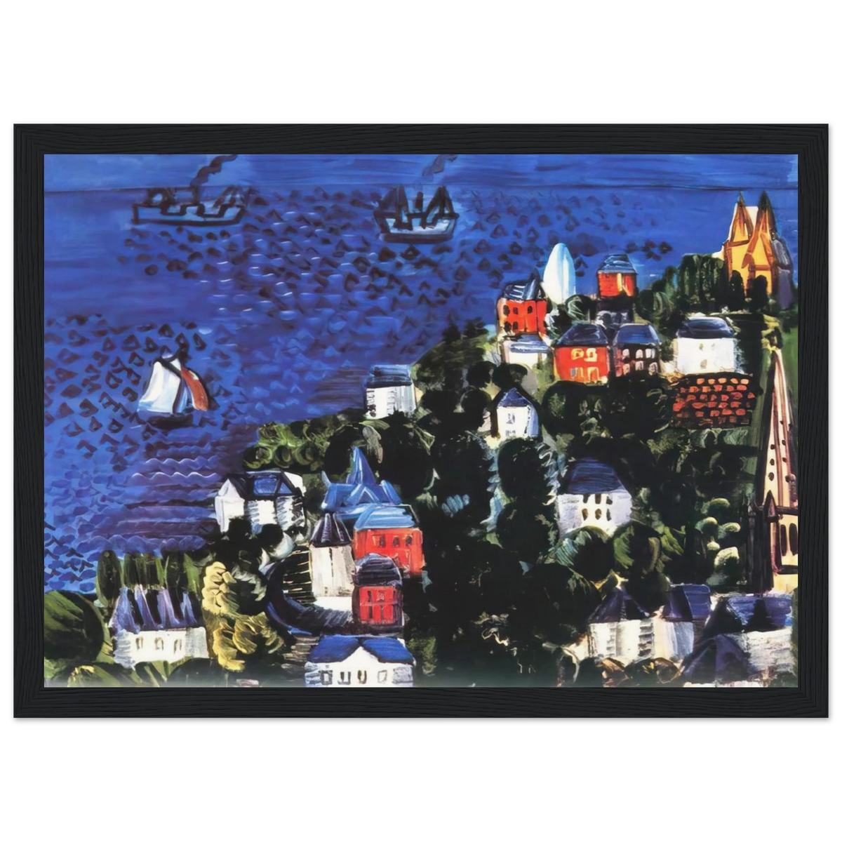 VIEW OF SAINTE ADRESSE Framed Poster | Raoul Dufy Framed Prints Wall Art | Raoul Dufy Shop