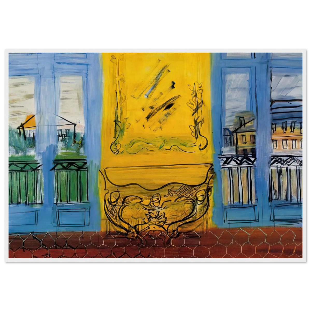 CONSOLE WITH TWO WINDOWS 1948 Framed Poster | Raoul Dufy Framed Prints Wall Art | Raoul Dufy Shop