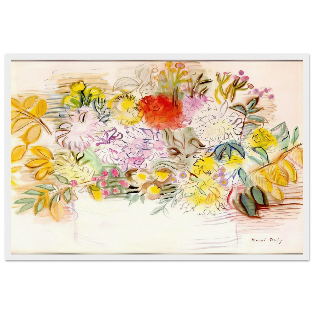 BOUQUET OF FLOWERS Framed Poster | Raoul Dufy Framed Prints Wall Art | Raoul Dufy Shop