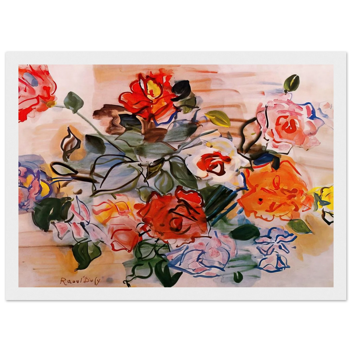 PINK BUNCH 1940 Framed Poster | Raoul Dufy Framed Prints Wall Art | Raoul Dufy Shop