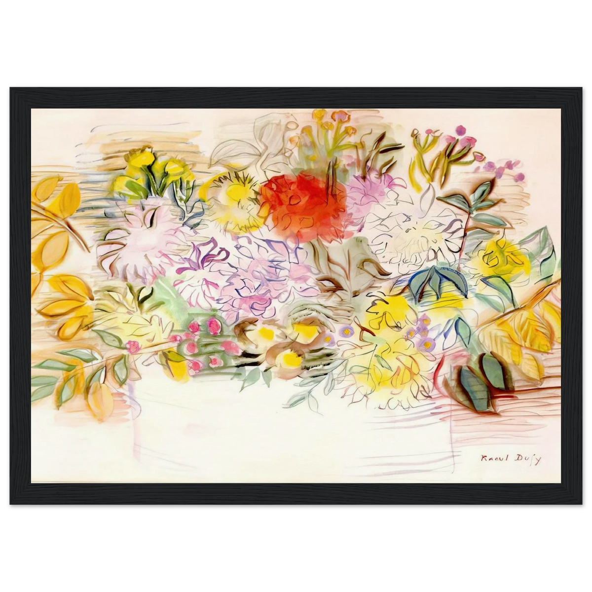 BOUQUET OF FLOWERS Framed Poster | Raoul Dufy Framed Prints Wall Art | Raoul Dufy Shop