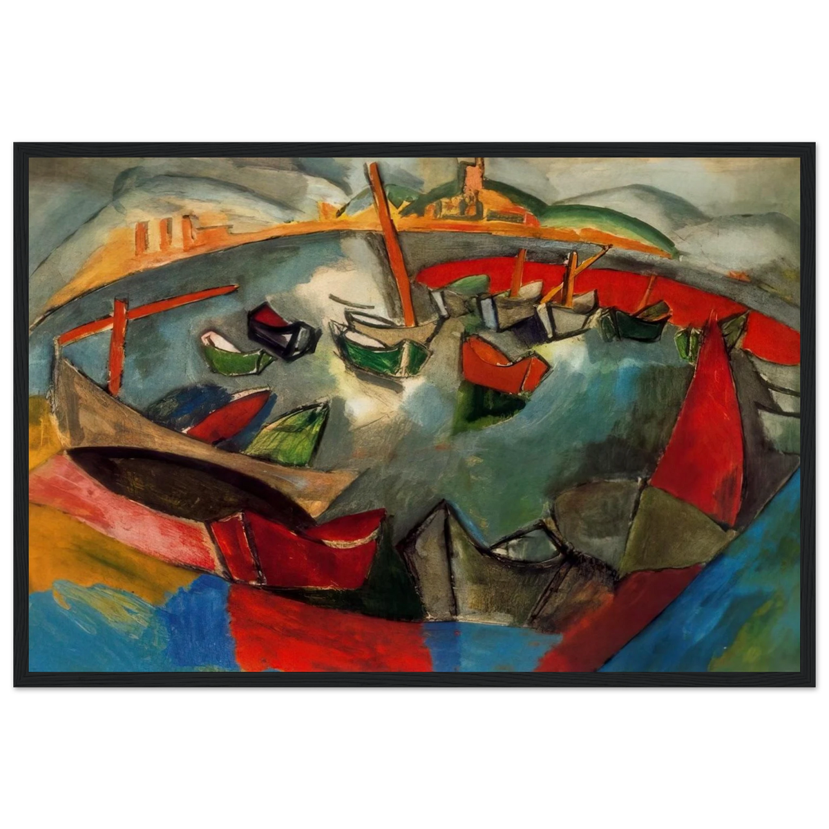 BOATS IN MARSEILLE 1908 Framed Poster | Raoul Dufy Framed Prints Wall Art | Raoul Dufy Shop
