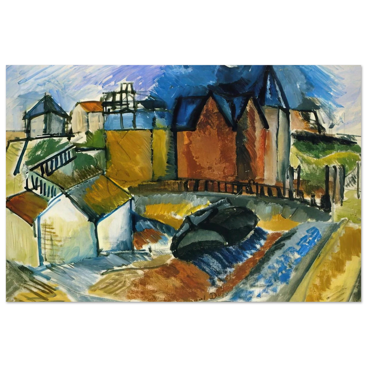 THE BEACH AT HAVRE 1910 Poster | Raoul Dufy Poster | Raoul Dufy Shop