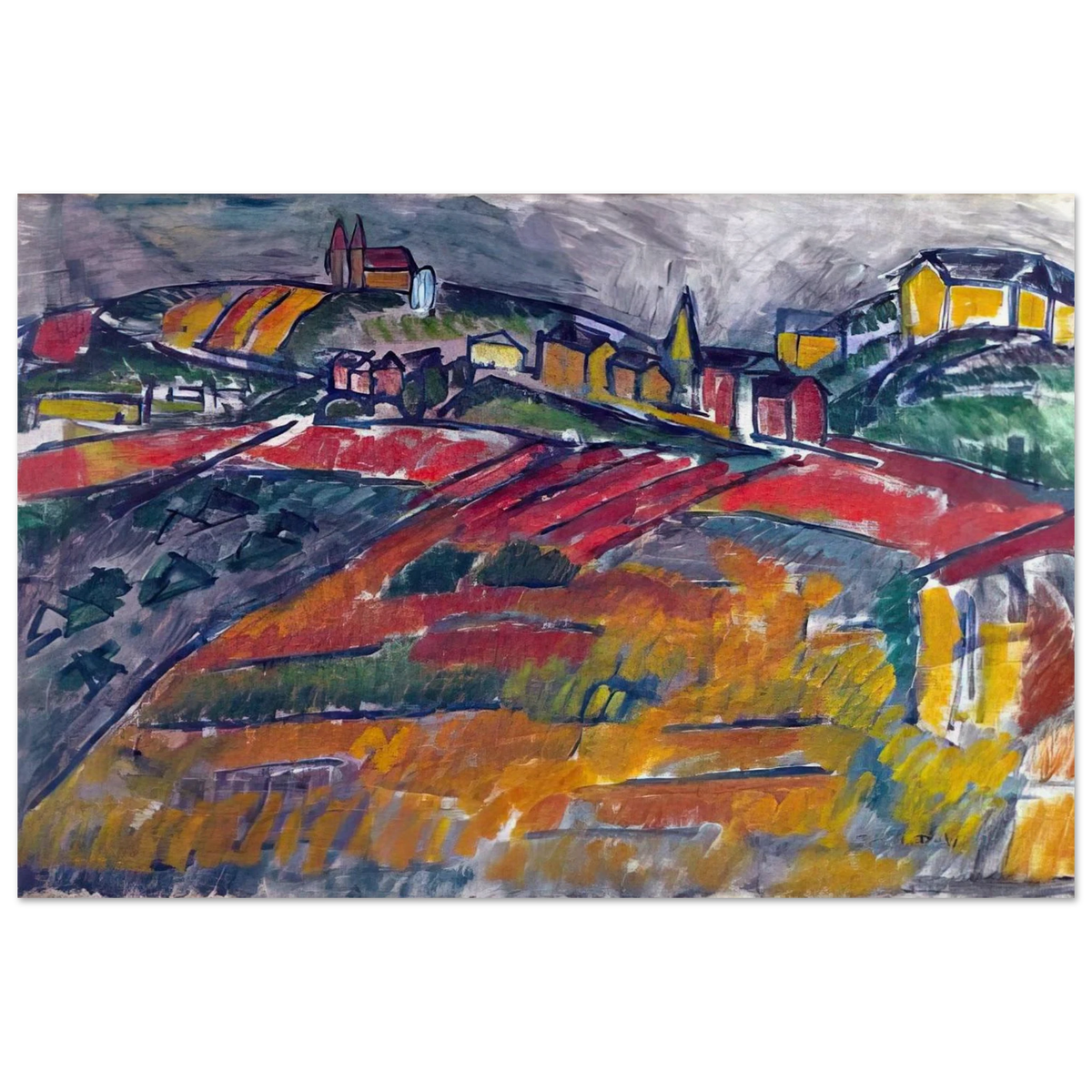 LANDSCAPE WITH RED AND YELLOW Poster | Raoul Dufy Poster | Raoul Dufy Shop