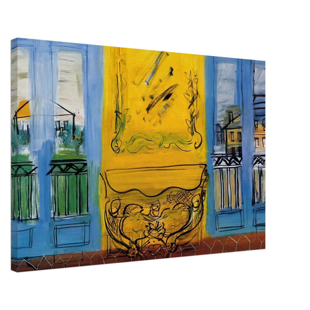 CONSOLE WITH TWO WINDOWS 1948 Canvas | Raoul Dufy Canvas | Raoul Dufy Shop