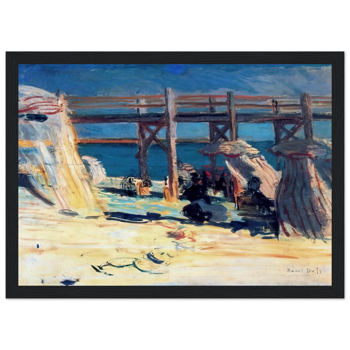 SANDY BEACH OF SAINTE ADRESSE Framed Poster | Raoul Dufy Framed Prints Wall Art | Raoul Dufy Shop