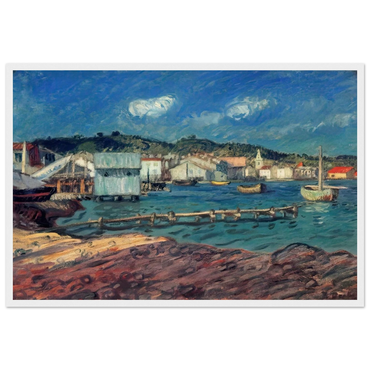 THE PORT OF MARTIGUES Framed Poster | Raoul Dufy Framed Prints Wall Art | Raoul Dufy Shop