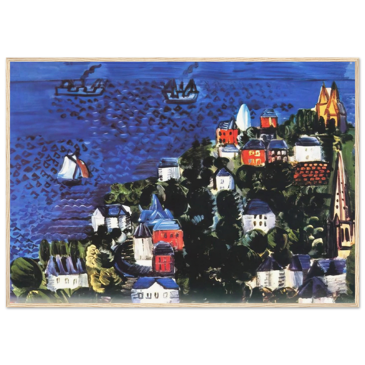 VIEW OF SAINTE ADRESSE Framed Poster | Raoul Dufy Framed Prints Wall Art | Raoul Dufy Shop