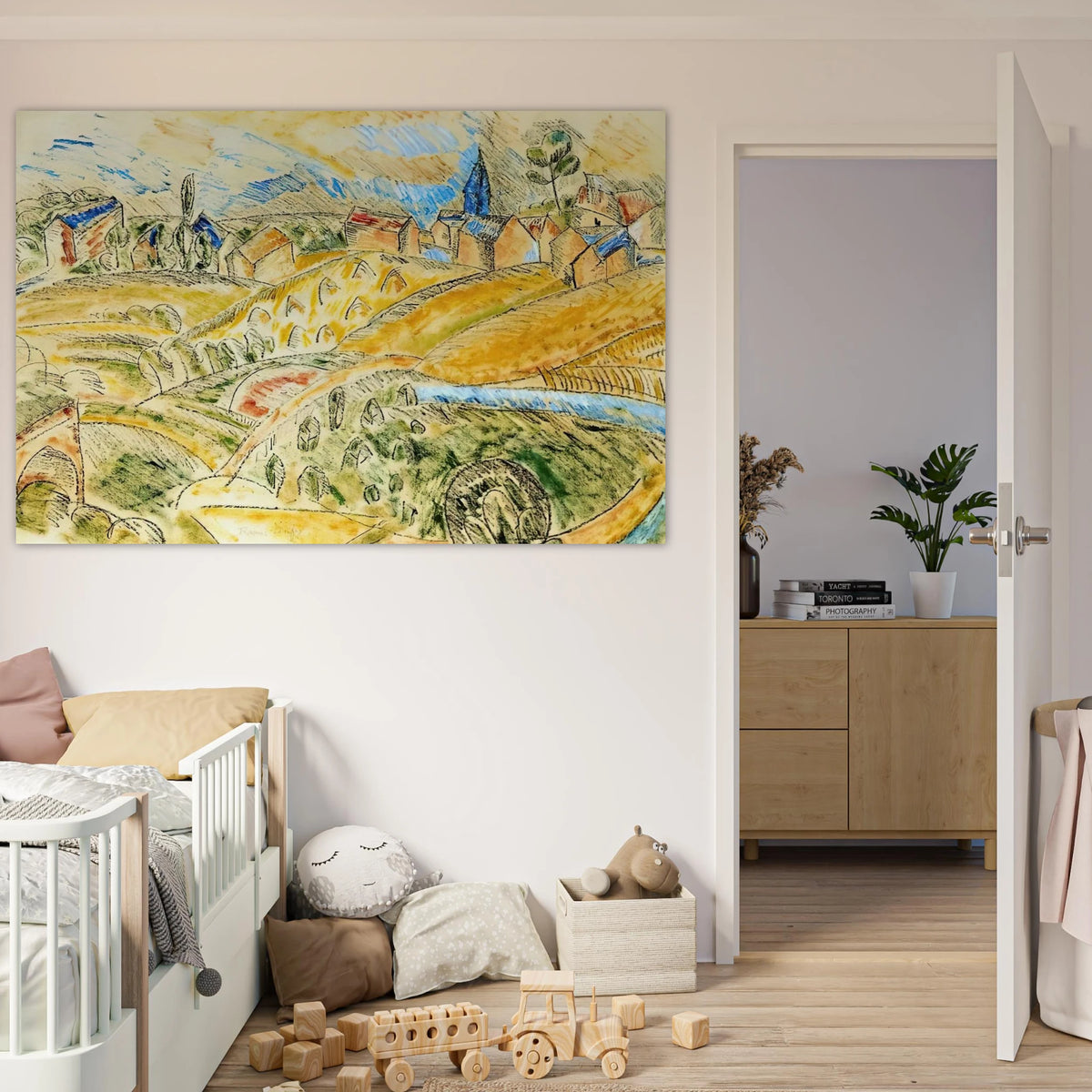 CUBIST LANDSCAPE WITH HAYSTACKS Poster | Raoul Dufy Poster | Raoul Dufy Shop