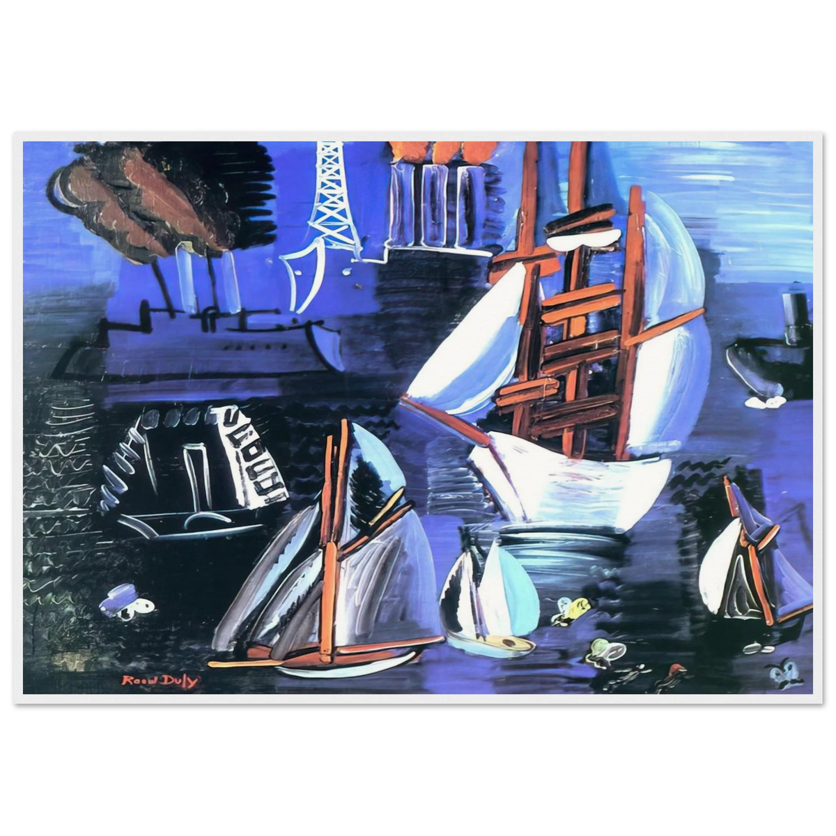 BOATS IN LE HAVRE 1926 Framed Poster | Raoul Dufy Framed Prints Wall Art | Raoul Dufy Shop