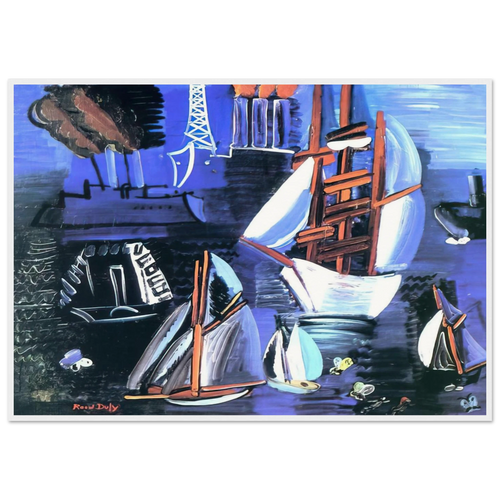 BOATS IN LE HAVRE 1926 Framed Poster | Raoul Dufy Framed Prints Wall Art | Raoul Dufy Shop