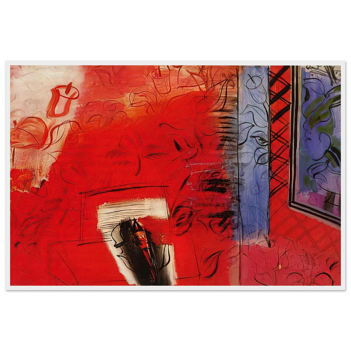 STILL LIFE WITH VIOLIN HOMMAGE TO BACH 1952 Framed Poster | Raoul Dufy Framed Prints Wall Art | Raoul Dufy Shop
