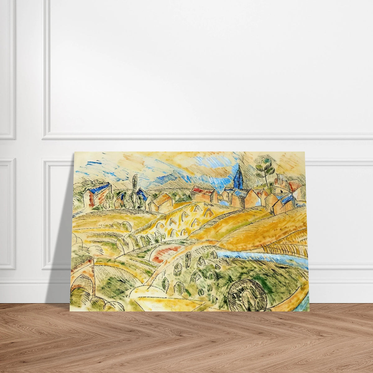 CUBIST LANDSCAPE WITH HAYSTACKS Poster | Raoul Dufy Poster | Raoul Dufy Shop