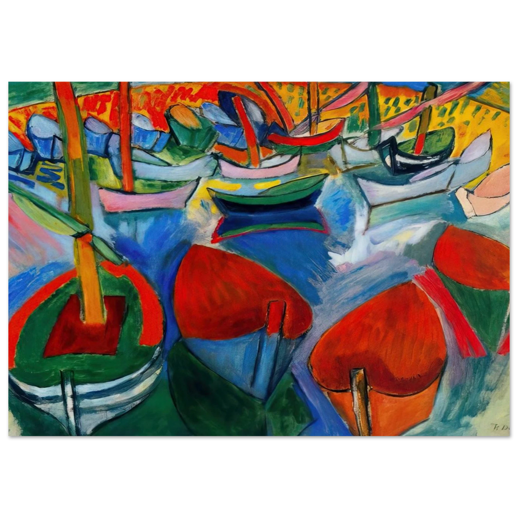 BOATS AT MARTIGUES 1908 Poster | Raoul Dufy Poster | Raoul Dufy Shop