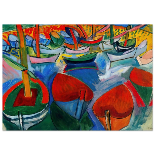 BOATS AT MARTIGUES 1908 Poster | Raoul Dufy Poster | Raoul Dufy Shop