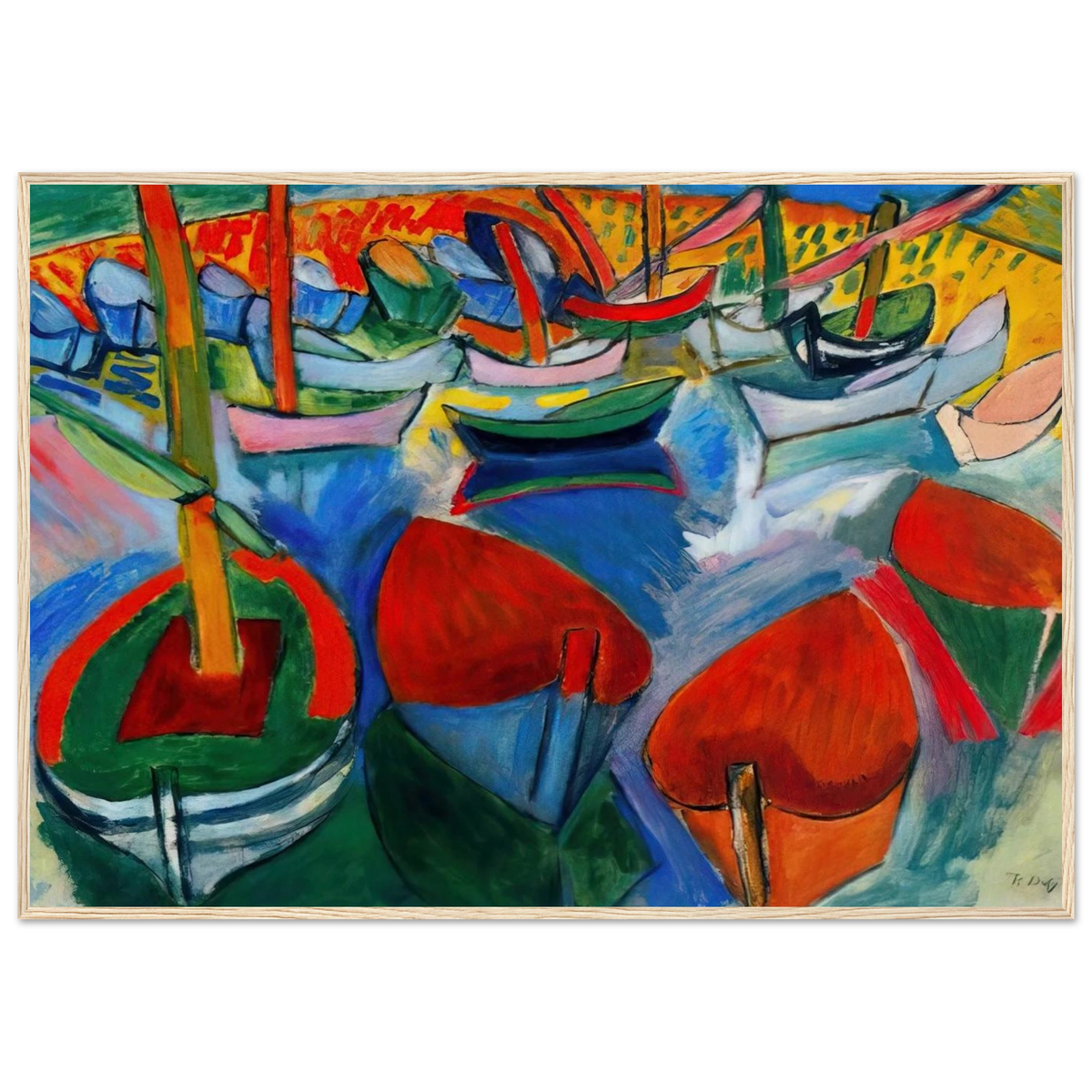 BOATS AT MARTIGUES 1908 Framed Poster | Raoul Dufy Framed Prints Wall Art | Raoul Dufy Shop