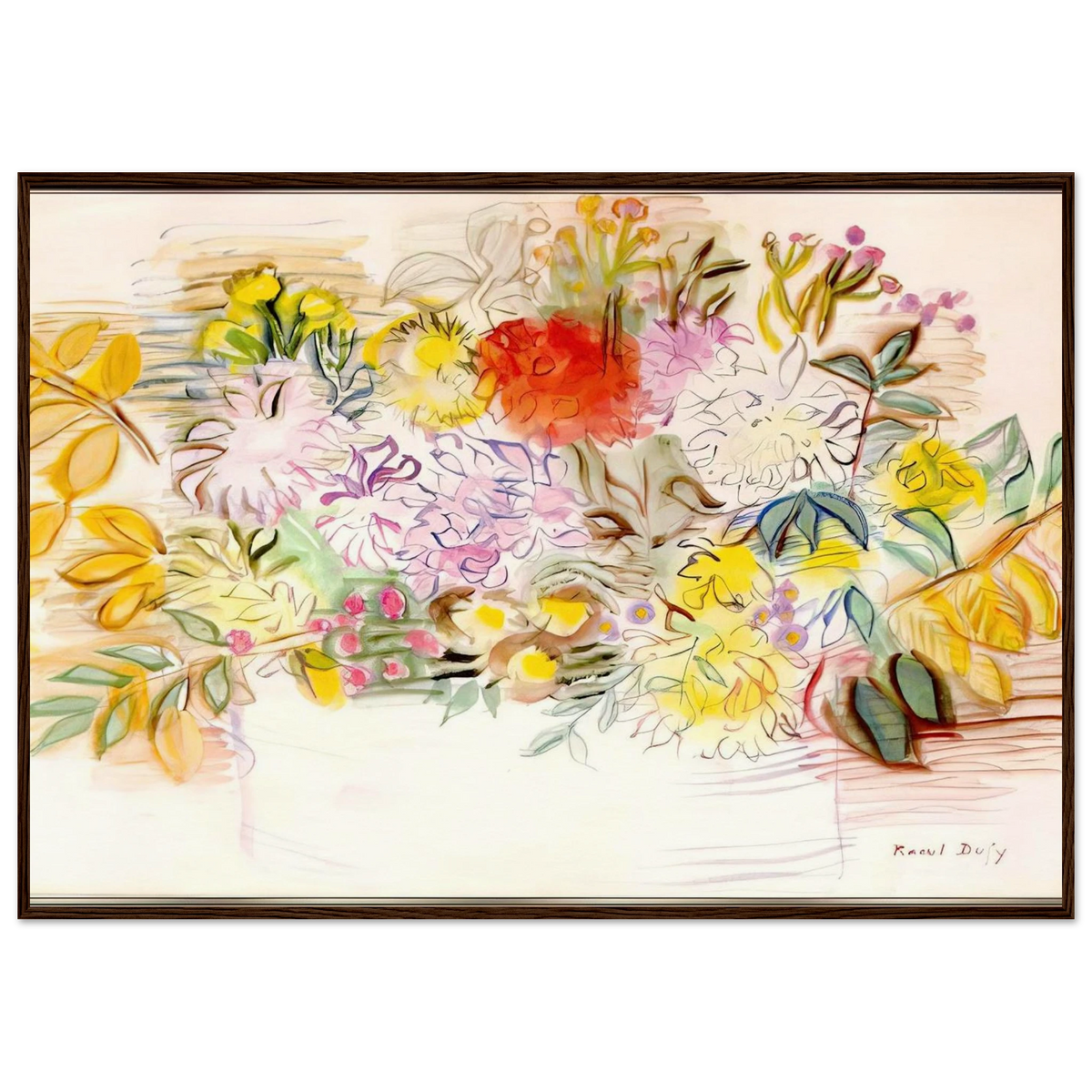 BOUQUET OF FLOWERS Framed Poster | Raoul Dufy Framed Prints Wall Art | Raoul Dufy Shop