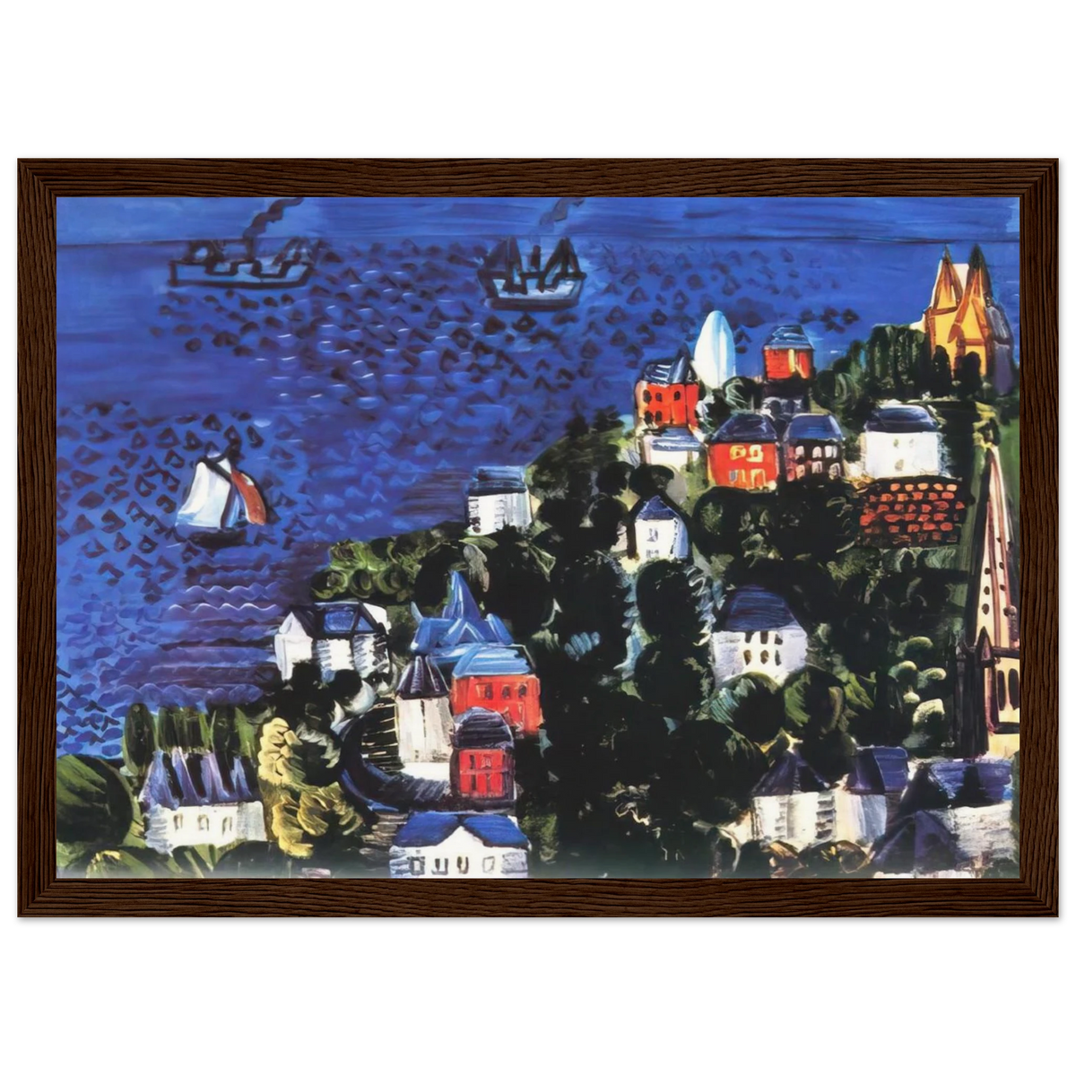VIEW OF SAINTE ADRESSE Framed Poster | Raoul Dufy Framed Prints Wall Art | Raoul Dufy Shop