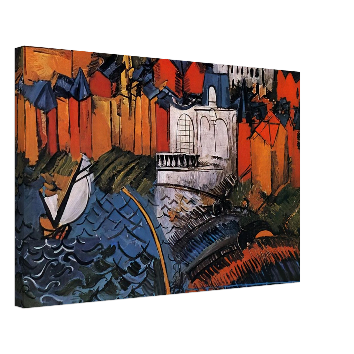 SAILBOAT AT SAINTE ADRESSE 1912 Canvas | Raoul Dufy Canvas | Raoul Dufy Shop