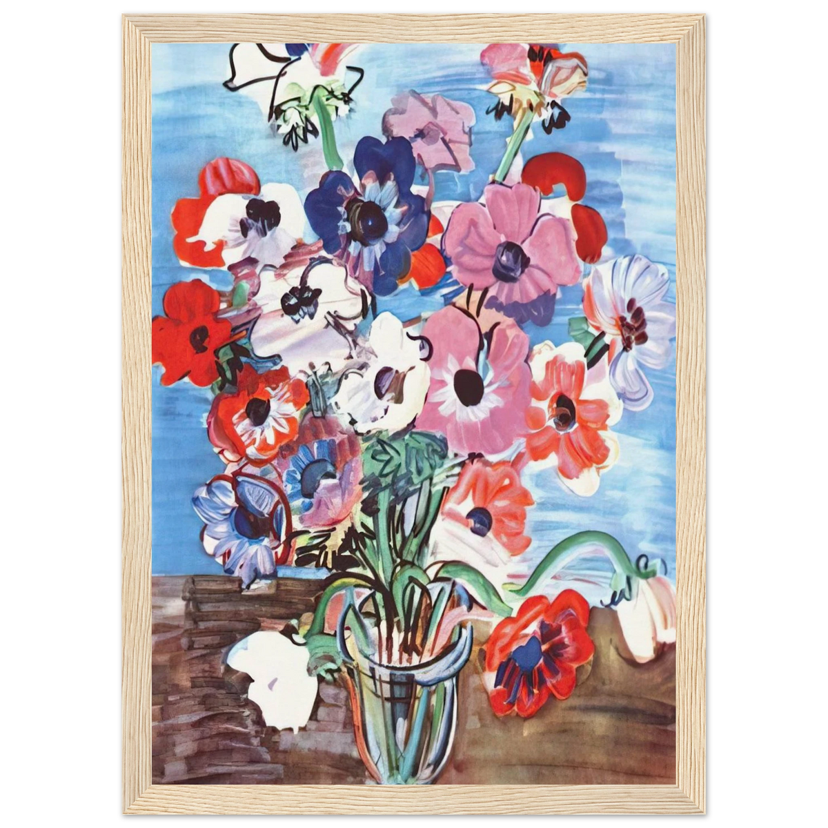 ANEMONES 1937 Framed Poster | Raoul Dufy Framed Prints Wall Art | Raoul Dufy Shop