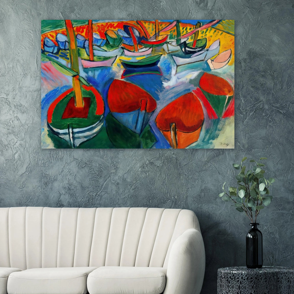 BOATS AT MARTIGUES 1908 Poster | Raoul Dufy Poster | Raoul Dufy Shop