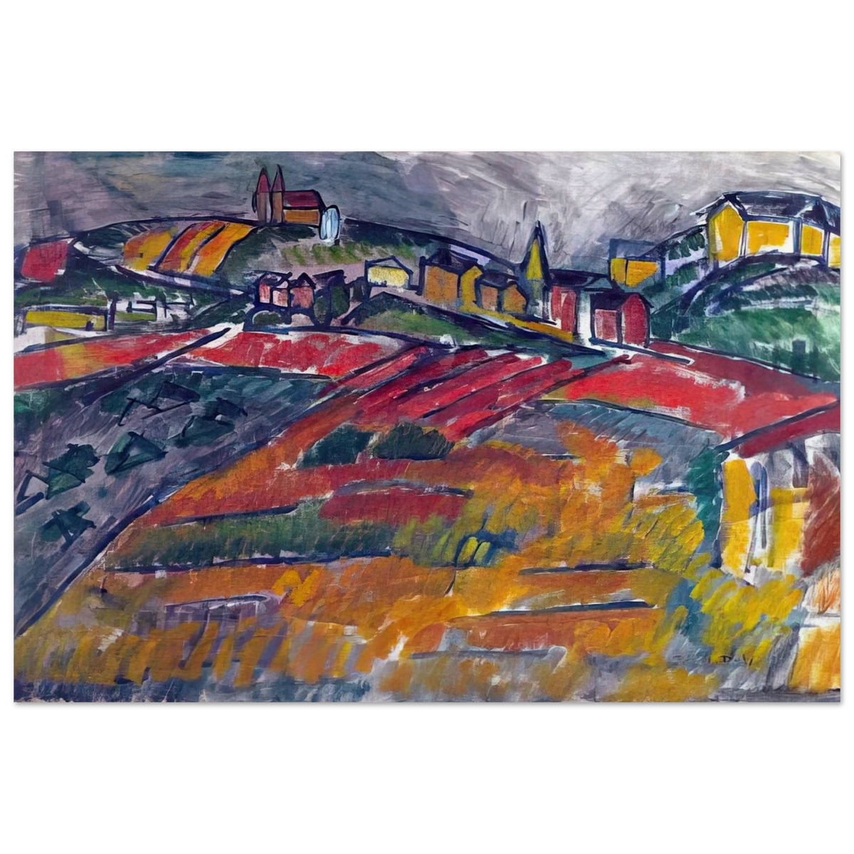 LANDSCAPE WITH RED AND YELLOW Poster | Raoul Dufy Poster | Raoul Dufy Shop