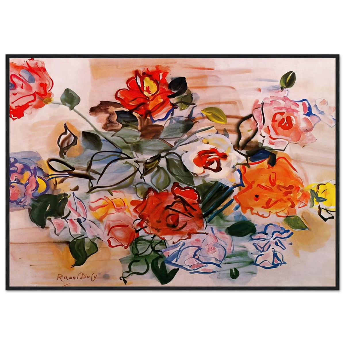 PINK BUNCH 1940 Framed Poster | Raoul Dufy Framed Prints Wall Art | Raoul Dufy Shop