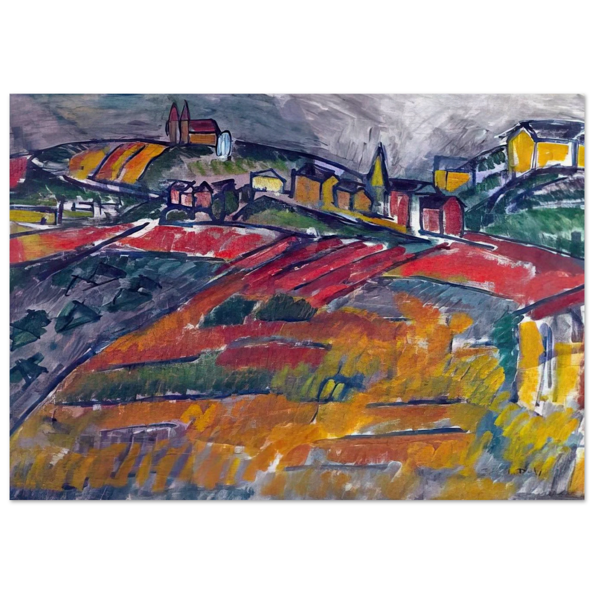LANDSCAPE WITH RED AND YELLOW Poster | Raoul Dufy Poster | Raoul Dufy Shop