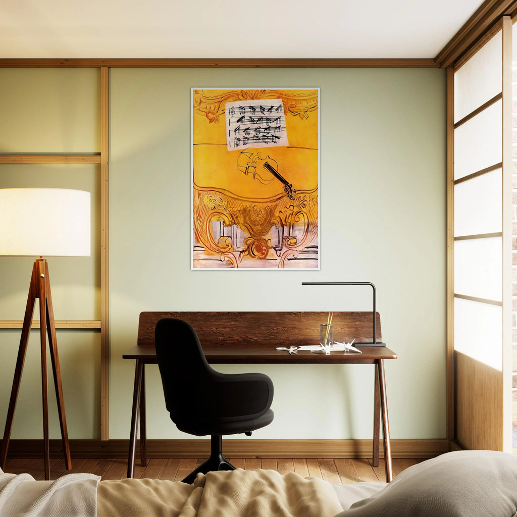 THE YELLOW CONSOLE WITH A VIOLIN 1949 Framed Poster | Raoul Dufy Framed Prints Wall Art | Raoul Dufy Shop