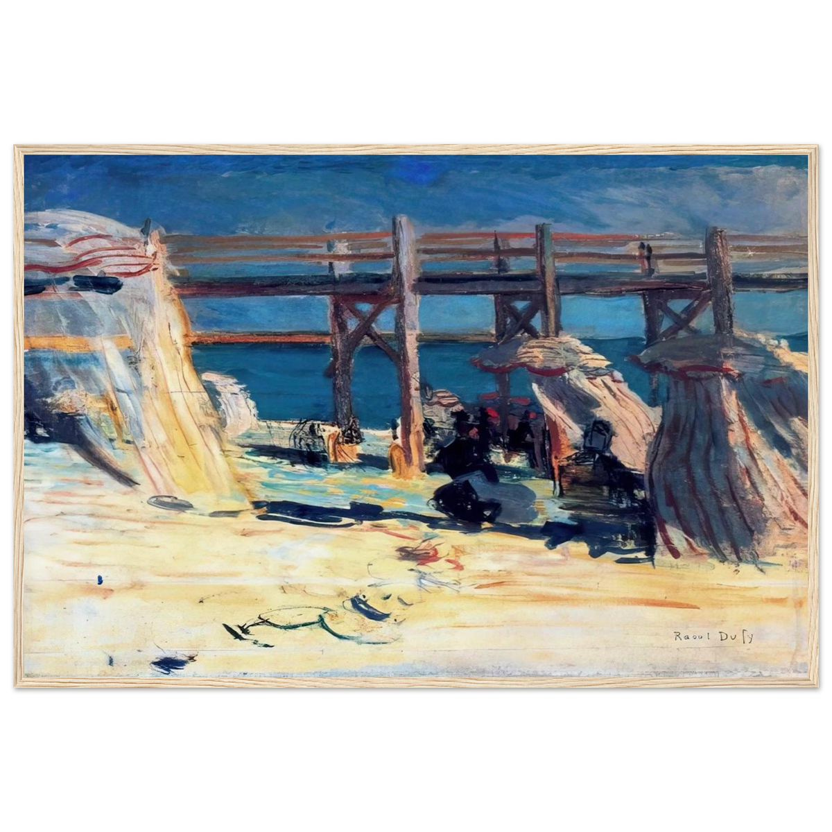 SANDY BEACH OF SAINTE ADRESSE Framed Poster | Raoul Dufy Framed Prints Wall Art | Raoul Dufy Shop