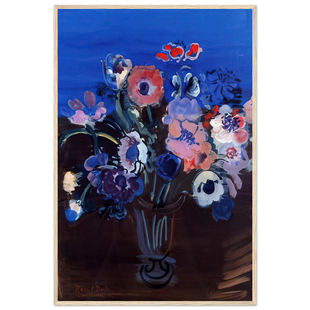ANEMONES Framed Poster | Raoul Dufy Framed Prints Wall Art | Raoul Dufy Shop